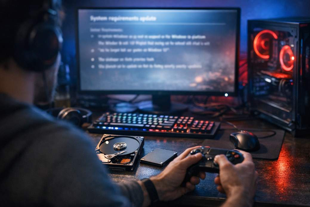 Actualización de los requisitos del sistema: se elimina la compatibilidad con discos duros y se exige DirectX 12