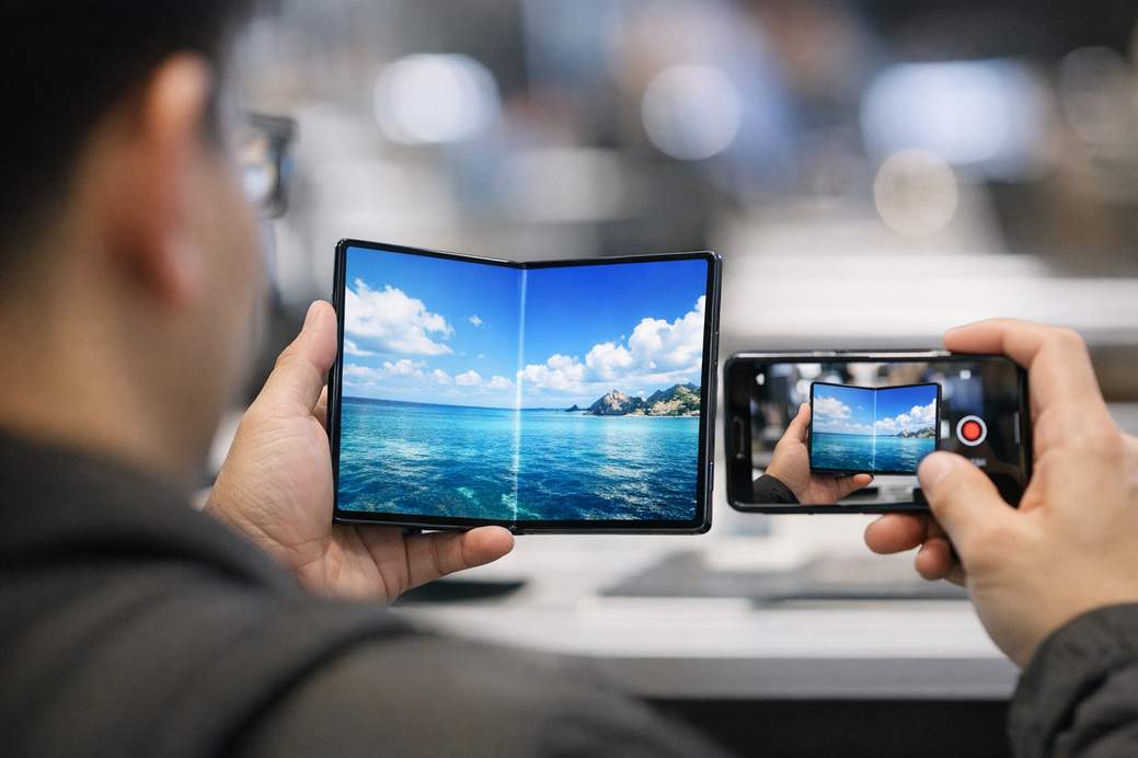 La cadena de producción registra casos concretos de dispositivos plegables de Samsung en el CES sin pliegues visibles
